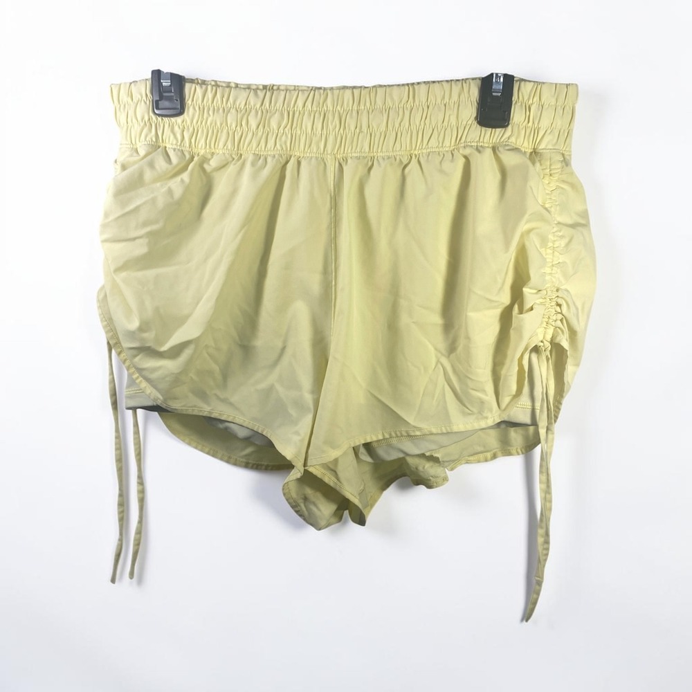 OFFLINE by Aerie Real Good Low Rise Cinched Side Running Shorts Yellow Large
